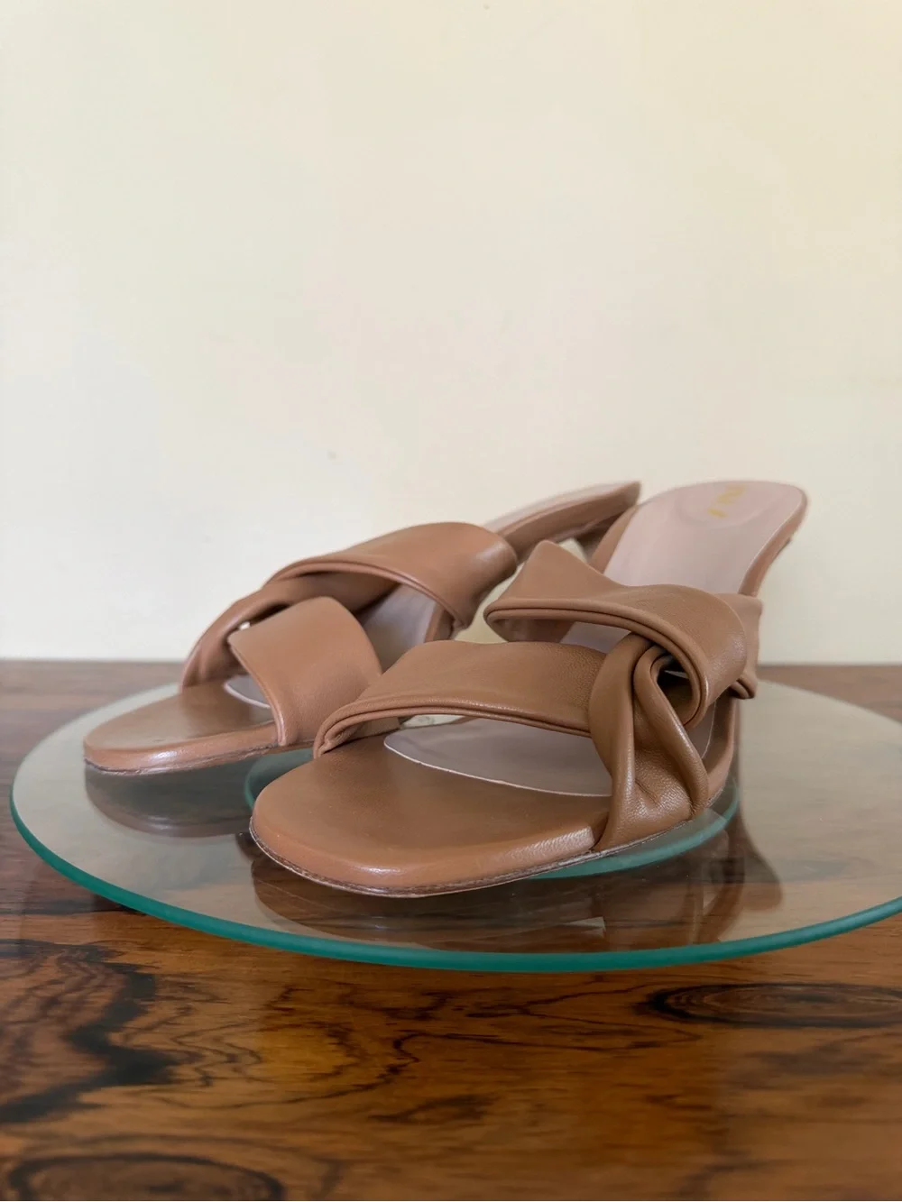 Inez Isa Heel slides in Cognac Nappa size 10 M